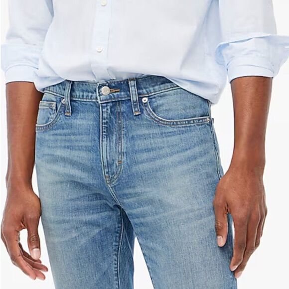 J. Crew Factory AZ868 Slim-fit jean in vintage flex Montauk Wash NWt size 35/32 - Picture 2 of 12